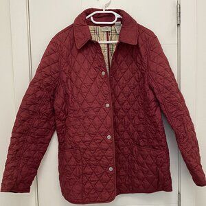 L.L. Bean Vintage Red Fuchsia Quilted Barn Jacket